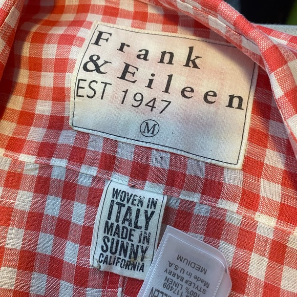 Frank Eileen size M Barry line plaid women’s shirts button down - Picture 3 of 11